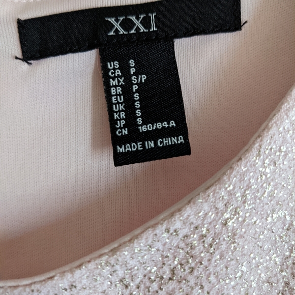 Forever 21 Pink Pleated Sparkle Mini Dress - Picture 5 of 7